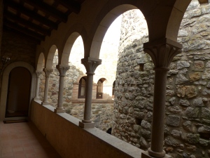 Interior archway in the castle. Eleventh century tower to the right.